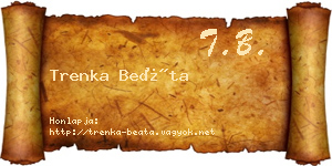 Trenka Beáta névjegykártya